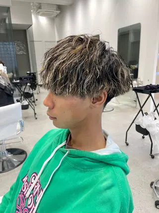 カラー パーマ メンズ 無料ショートモデル 募集中❗️秋山ひらいのヘアスタイル