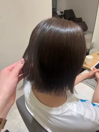 ミディアム カラー 縮毛矯正/🍒ྀི ナカヤマミオ🍒ྀིのヘアスタイル