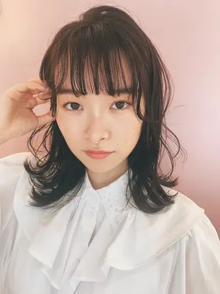 ミディアム カラー ボブ/暖色/デザイン KOYUKI⛄️のヘアスタイル