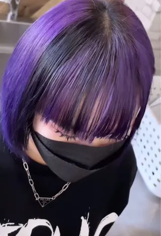 ミディアム カラー 渡部 優衣のヘアスタイル