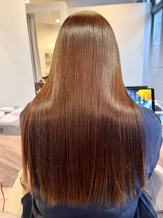 ロング ブリーチ毛に縮毛矯正 ✨カラー✨山田 正幸のヘアスタイル