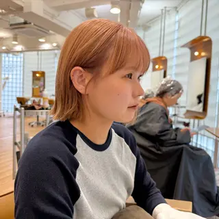 ショート カラー カズヤ/垢抜けヘア/ 顔周り/ボブのヘアスタイル