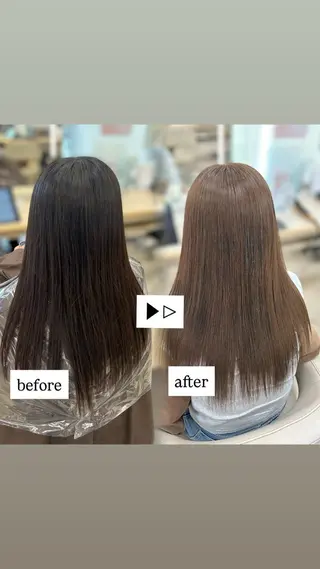 ロング カラー ベージュ／スパ／ レイヤー／ゆいなのヘアスタイル