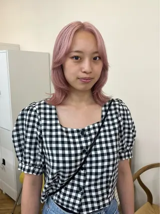 カラー yuka/ロング/ レイヤーカットモデルのヘアスタイル