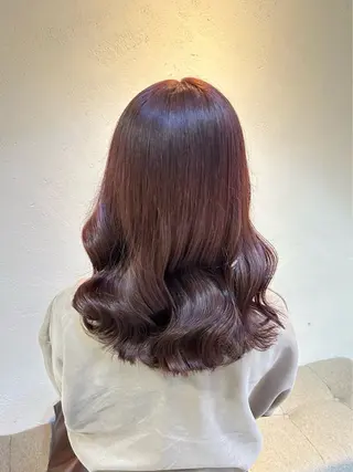 セミロング カラー RIRU 草津のヘアスタイル