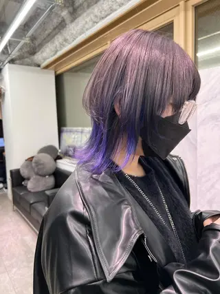 ミディアム ハイトーン&髪質改善 &韓国エクステ🤎のヘアスタイル