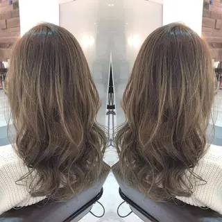 セミロング ロング カラー 青木 茂樹⭐️ 透明感カラーのヘアスタイル