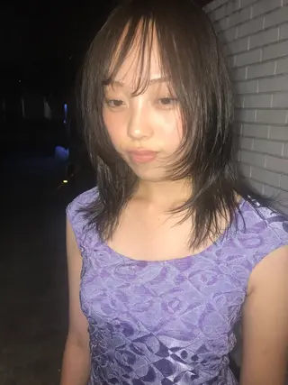 セミロング 兼松 佑華のヘアスタイル