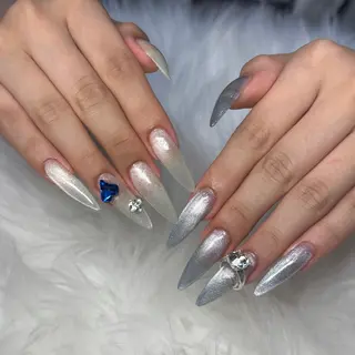 ネイル hami🎀うかん 🎀チップ長さ出しのネイルデザイン