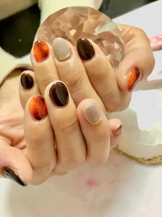 ショート カラー キッズ ネイル 💎ビューティサロン 湘南　RIRAN💎のネイルデザイン