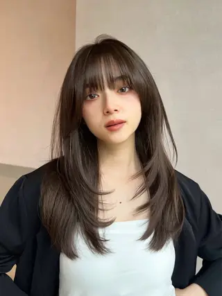 ミディアム レイヤーカット/ くびれヘア佐藤大空のヘアスタイル