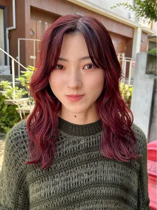 セミロング カラー 暖色カラー🧡 ボブ🧚‍♀️マナのヘアスタイル