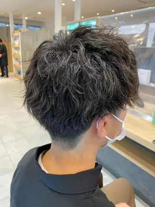 ミディアム パーマ メンズ 💈メンズ特化 美容師サキ💈のヘアスタイル