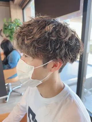 パーマ メンズ 髪質改善&ストレート ‪✂︎‬鈴木青樹のヘアスタイル