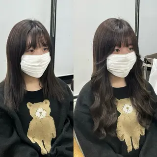 ロング 透明感ワンカラー梅田 ダブルカラー/川上のヘアスタイル