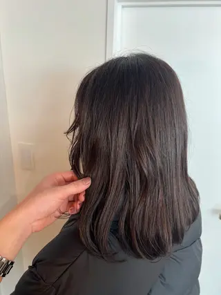ミディアム カラー tomu/大名/艶髪 髪質改善/透明感のヘアスタイル