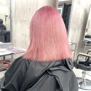 ロング 🩶 ピンクカラー/ ブロンド🩶くるみのヘアスタイル