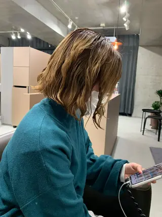 パーマ ボブパーマコテ巻き風 パーマNo1深江秀平のヘアスタイル