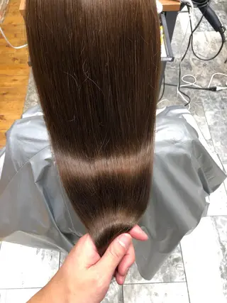 セミロング カラー パーマ 新宿✨顔周りカット 韓国ヘア/坂本亜裟海のヘアスタイル