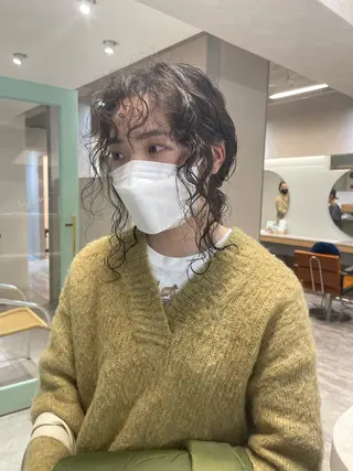 セミロング パーマ Peyp所属・早瀬 裕之のヘアスタイル