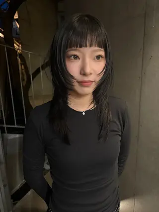 セミロング カラー yuuna/ ハッシュカット🎀のヘアスタイル