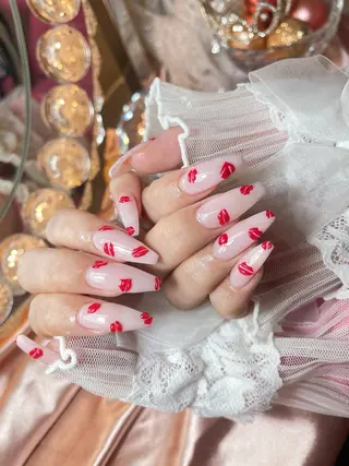 ネイル 23時まで❤︎韓国、 ワンホンネイルのネイルデザイン