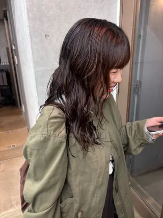 パーマ RIN パーマ/暖色カラーのヘアスタイル