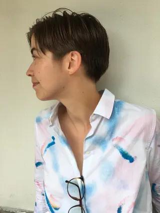 ショート カラー BRUNTJET所属・MAEDA MADOKAのヘアスタイル