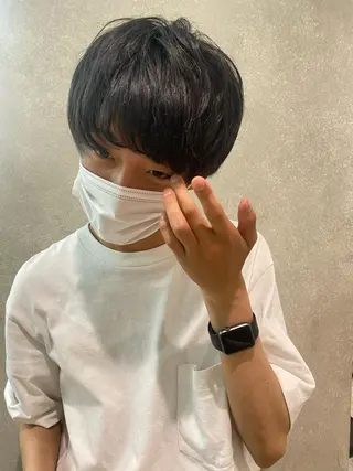 ショート メンズ 顔周りカット/透明感 カラー✂️MEIのヘアスタイル