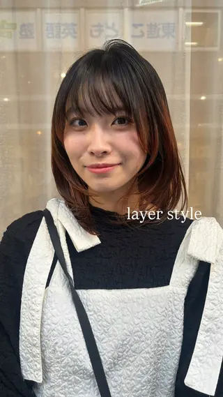 ミディアム mino🌼🌈 ボブ/透明感カラーのヘアスタイル