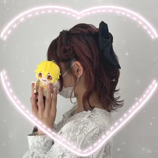 ミディアム ヘアアレンジ 🎀オタク美容師艶髪 カラーERINA🎀のヘアスタイル