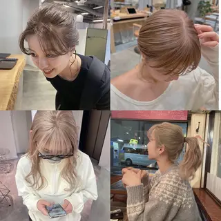 セミロング カラー 顔まわりカット/艶髪 カラー✨けいとのヘアスタイル