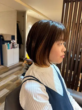 ミディアム 美髪矯正/縮毛矯正 越野雄大のヘアスタイル