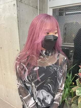 ロング カラー lani hair salon所属・SHOTO ハイトー ン/デザインカラーのヘアスタイル