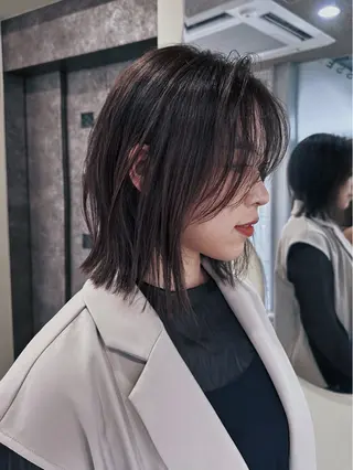 ミディアム 渡辺 良城のヘアスタイル