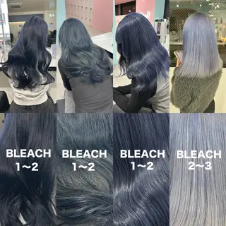 ロング カラー 履歴修正屋さん／ ブロンド／ホワイトのヘアスタイル