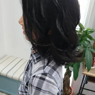 ミディアム キッズ スマイリーヘアビーチ  のヘアスタイル