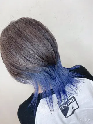 ミディアム 太白区白髪ぼかし/ ボブカット/千葉達人のヘアスタイル