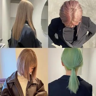 カラー ボブ/ハイトーン REINAのヘアスタイル