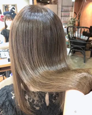 ロング カラー パーマ ヘアアレンジ newi 川崎店のヘアスタイル