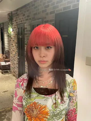 セミロング カラー MARIO HAIR DESIGN所属・艶カラー/カット 🌒Ameriのヘアスタイル