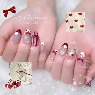 ネイル 🎀mahiro🎀 #ガーリーのネイルデザイン