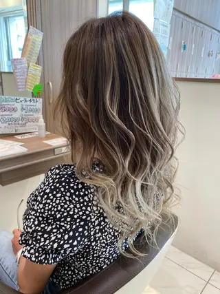 ロング カラー 田中 慎也のヘアスタイル