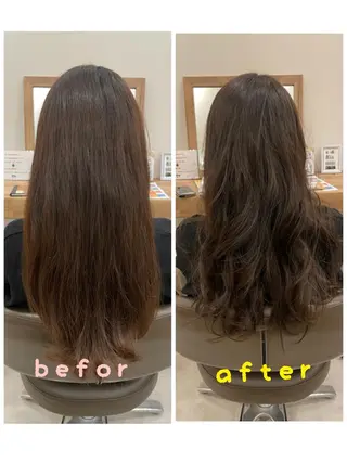 ロング カラー no4ナチュラル戸祭所属・山越 美裕樹のヘアスタイル