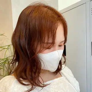 ミディアム カラー デザインカラー/パー マ🦖外岡咲希🦖のヘアスタイル