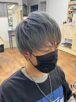 ショート カラー メンズ クセを最大限に活かす メンズパーマ奈良大祐のヘアスタイル