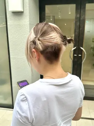 ショート カラー ササキカズマ〻透明感 〻色落ち〻赤み消しのヘアスタイル