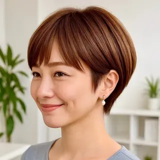 ショート 大沼 那奈のヘアスタイル