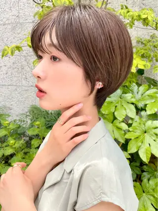 ショート ショート/ボブ/ 白髪ぼかし/しんやのヘアスタイル