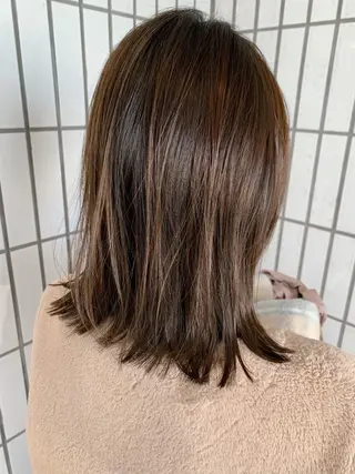 ミディアム カラー ハットリ /北習志野のヘアスタイル